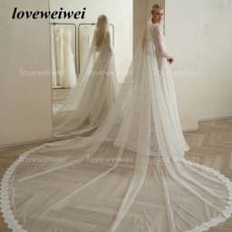 Lace Wedding Dress Customized A Line O Neck Bride Dresses Classic Lace Button Bridal Gowns Long Sleeve Vestidos De Novia