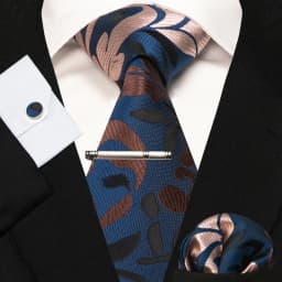 8cm Silk Mens Ties Green Black Ties Plaid Stripe Necktie Pocket Square Cufflinks Tie Clips Set Men's Wedding Business Party Tie