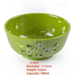 4.5 5 inch 2 10 pcs set Break resistant Melamine Bowl Thickened Flower Rice Soup Snack Bowl Plastic Food Tableware Chinese Bowls