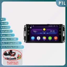 Hizpo 7" Android 13 for Jeep Cherokee Compass Commander Wrangler 300C Caliber Liberty Car Radio Stereo 4G+WIFI AI Voice GPS Navi