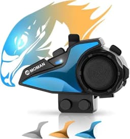 Moman H2E Motorcycle Headset Intercom Eagle Like Motorcycle Helmet Communication System with Dual Chip with HiFi/Music Sharing