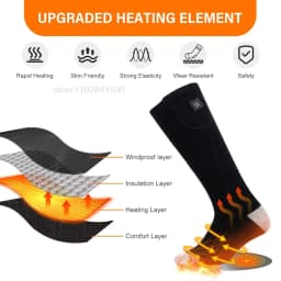 Rechargeable Thermal Heating Socks with Battery Box Men Women Anti-Cold Comfort Outdoor Camping Ski Sports Winter Essential