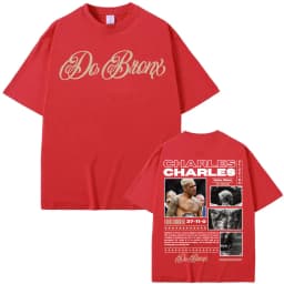 Charles Oliveira Do Bronx Print T-shirts Men Women Fashion Vintage Classic T Shirt High Quality Cotton Casual T-shirt Streetwear