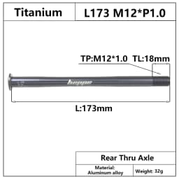 HEPPE MTB Road Bike Titanium Thru Axle Ultra Light Bike Axle 12x142 12x148 Rear Hub Thru Axle Bike Fork 12x100 12x110 Shaft