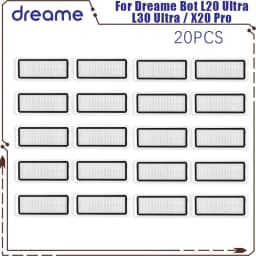 Dreame Bot L20 Ultra / L30 Ultra / X20 Pro Supplies Accessories Main Side Brush Mop Cloths Hepa Filter Dust Bags Parts