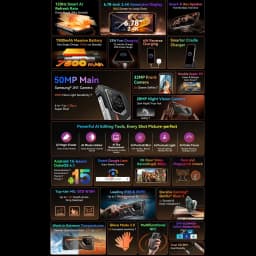 Blackview Oscal Pilot 3 5G Rugged Smartphone 6.78'' 120Hz 12GB 256GB 50MP 7500mAh Night Vision NFC Android 15 Mobile Phone