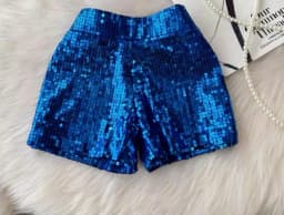 Basics Vintage High Waist Chic Glitter Sequin Short Pants Hotsweet Fashion Streetwear Club High Street Women Casual Clothing