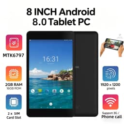 8 Inch T10 3GB RAM 32GB ROM M8 Android 8.0 WIFI 4G Phone Call Tablet PC MTK6797 10-Core 1.6GHz 1920 X 1200 Pixels