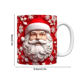 Creative 3D Christmas Ceramic Mug Unique Space Design Snowman Santa Coffee Cup Tea Milk Mug Christmas Gifts For Kids Adults