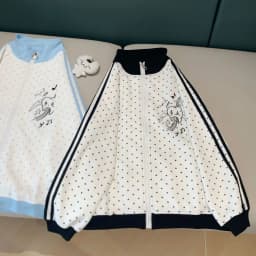 Kawaii Star Embroidery Long Sleeve Jacket Stand Collar Oversized Casual Style Spring Autumn Women's Top Y2K Soft Girl Outfit