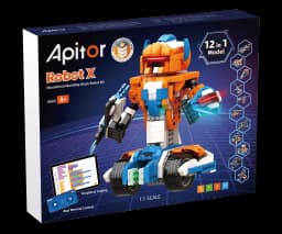 Apitor Robot Building Kit, 12-in-1 Programmable APP Remote Control RC Car, STEM Robotics Coding Set, Educational Birthday Gifts