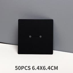 50PCS 6.4X6.4CM White Black Brown Ring Cards For Small Business Display Cardboard Jewelry Holder DIY Packaging Supply Wholesale