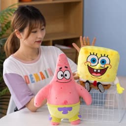  Original Peluche Spongebob Patrick Star Eugene H. Krabs Gary the Snail Plush Toy Throw Pillow Cute Plushies Decorations Gift