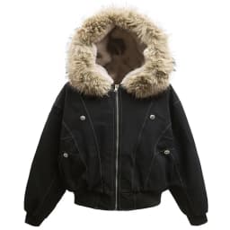 Winter Jackets Fur Collar Parkas Coat Men Vintage Thicken Fleece Warm Jackets Streetwear Harajuku Hip Hop Padded Jackets Outwear