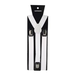 Solid Color Elastic Leather Suspenders Clip-on Buckle Men Straps Adjustable Elastic Y-Back Braces For Wedding Suit Accessories