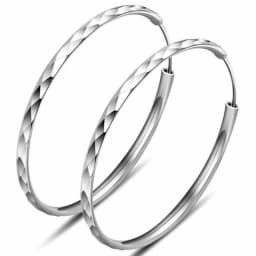 925 Sterling Silver Large Circle Hoop Earrings 3/4/5/6M for Women's Wedding Fine Fashion Jewelry Accessories Party Gifts