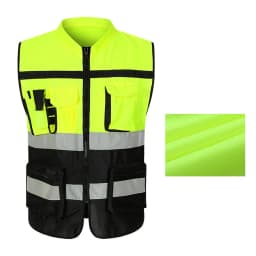 High Brightness Strip Unisex Vest Breathable Workwear Multi Pocket Protective Clothing Safety For Night Running Bike Factory