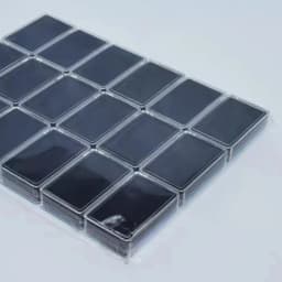 Diamond Box 10Pcs Transparent Cover Long Strip Gem Box Memory Mat White Black Acrylic Display Case Gemstone Packaging Organizer