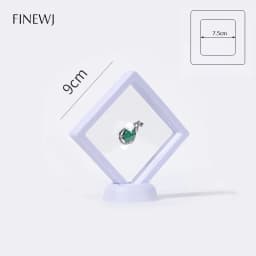 3D Floating Picture Frame Jewelry Display Shadow Box Stand Rack Coin Ring Pendant Holder Protection Gems Stone Presentation Case