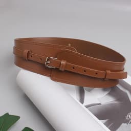 Irregular Wide Corset Strap 2022 Cow Leather Adjustable Women Waist Belt Khaki Coffee Black Real leather Dress Cinture Waistband