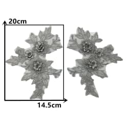 3D 1 Pair For Sale Craft Supplies Trim Wedding Dress Decoration Sewing On Lace Embroidered Fabric Needlework Applique