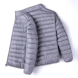 Lightweight down Cotton Jacket Men's Stand Collar Short Style mid Youth Thin Convenient Large Size Hooded Spring Autumn Wear
