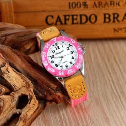 Spinning Bezel Kid Quartz Watches Boy Nylon Straps Children Cute Clock Rotary Dial Arabic Number Boys Watch Kids Watch