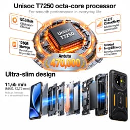 AGM H6 PRO Rugged Smartphone (6+6)12GB+128GB Android 16 Phone 6.56-Inch 5000mAh NFC 50MP Camera Cell Phone