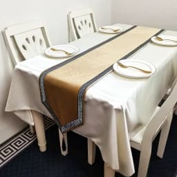 New Chinese Simple Tablecloth Modern Table Black Flag Runner European Velvet Bed Runner Pure Color Table Cloth