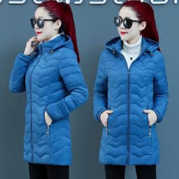 Women's Mid-Length down Cotton Jacket Mommy Style Winter Special Thickened Fashion Slimming Large Size Stylish Coat
