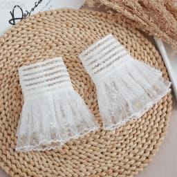 DIY Detachable Cuffs Cuff Extension Embroidery Lace Daisy Fake Sleeves Elastic Wild Wrist Pleated Organ Lolita Fake Sleeves