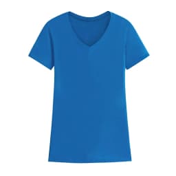 95% Cotton Summer T-shirt Women Solid V-Neck Short Sleeve Simple Basic Harajuku Female Tees Top Camisetas Verano Mujer