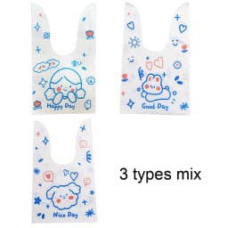 10/20pcs Cute Rabbit Ear Bags Plastic Cookie Candy Gift Bags For Easter Party Biscuits Snack Baking Packing Supplies Kids Gifts