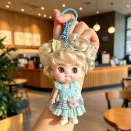Cute 10cm Doll Keychain Bag Pendant for Bjd Doll Dolls for Girls Mini Dolls Mobile phone Decoration