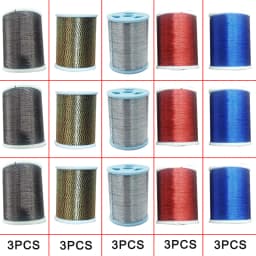 TAKEDO 15PCS/SET 100 Yards B Spool Nylon Metallic NCP Thread Guide Ring Winding Thread DIY Rod Building Repair Wrapping Line