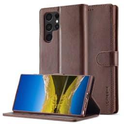 Business Leather Case for Samsung Galaxy S26 S25 Ultra S24 FE S23 Plus A17 A16 A26 A36 A56 A37 A57 Flip Wallet Card Phone Cover