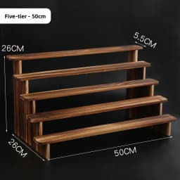 Pure Wood Display Stand Storage Rack Desktop Figurine Bubble Mat Doll Meat Green Plant Multi-layer Staircase Rack