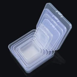 Square Plastic Storage Box Transparent Jewelry Beads Container Small Items Sundries Organizer Packing Case Fishing Accessories