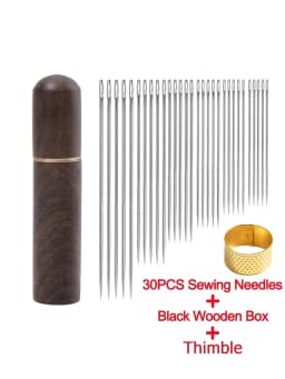 Side Hole Blind Sewing Needles Stainless Steel Elderly Needles Hand Sewing Stitching Pin DIY Home Self Threading Needle with Thi