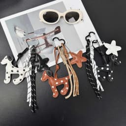 Cute Dog Bag Charm Kawaii Keychain with Star Pendant for Backpack Purse Decor Gift for Dog Lovers Women Girls