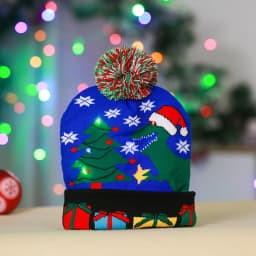 New Style! LED Christmas Hat Beanie Light Up Illuminate Warm Hat 48 Patterns New Year Snowman Sweater Hat Christmas Decorations