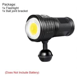 Asafee DRC01 COB LED 6000LM 80M Underwater Diving Flashlight White Red Blue 80° Light 500M Range Torch IPX8 Waterproof Lantern