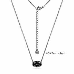 Smyoue New 1-3CT Pass Test Oval Cut Moissanite Necklace for Women Rose Gold Plated Wedding Solitaire Pendant 925 Sterling Silver