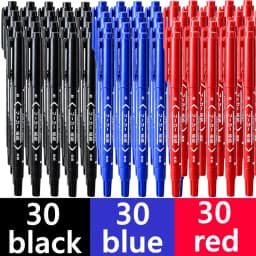 3/50/100Pcs/set Oil Double Tip Art Black Permanent Paint Marker Pen for Plastic Wood Stone Metal Glass Doodling Marking Graffiti