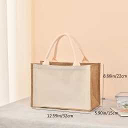 Upgrade zippered linen bag simple gift bag stylish shopping bag