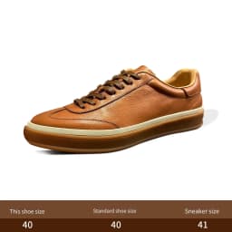 YETTIES Unisex Spring Soft Cowhide Leather Platform Sneakers Breathable Comfort Height-Increasing Durable Non-Slip Casual Shoes