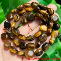 Various Styles Natural Yellow Tiger Eye Stone Beads Irregular Rondelle Column Spacer Bead for Jewelry DIY Making Bracelet Crafts