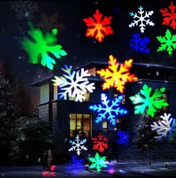 Solar Christmas Projection Light LED Snowflake Laser Lamp Outdoor Garden Waterproof Solar Flood Light Home Xmas New Year Lights
