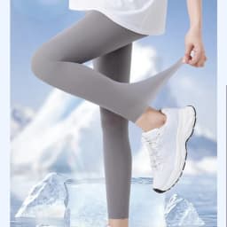 Thin Summer Women's Legging Outer Wear Silky Sunscreen Cool Feeling High Waist Yoga Pants Elastic Skinny Trousers