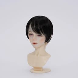 Doll's Wig for 1/3 1/4 1/6 Bjd Doll Color Blocking Short Hair Soft Silk Play House Girl Toys Dress Up Doll Accessories, No Doll